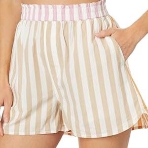 648D Madewell Pull-On Shorts in Striped Signature Poplin.